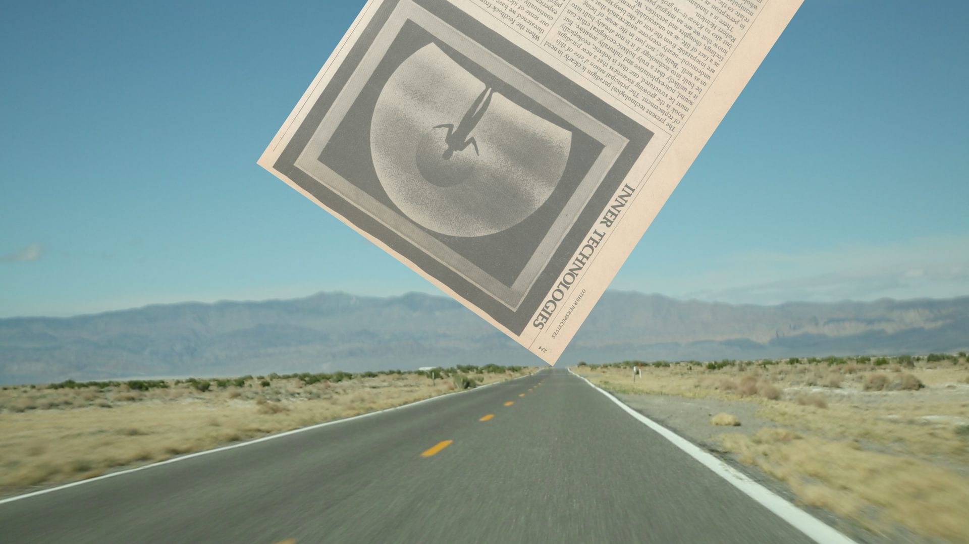 Kimberley O'Neill, Inner Tech Was In The Rear View Digital Collage Featuring Page From Radical Technology.