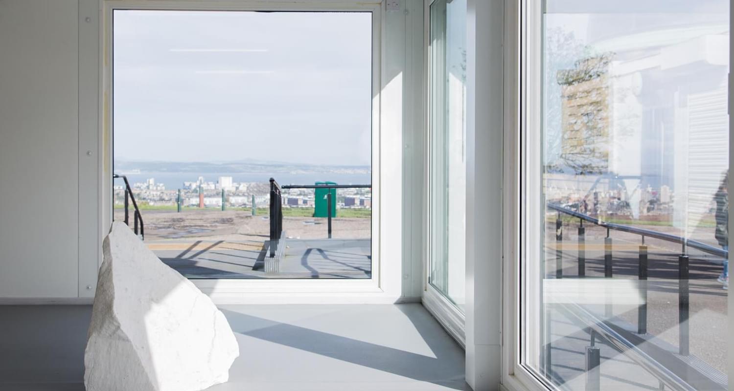 Hamish Young, *Block*, machine cut Statuario marble, 2016. Photo by Tom Nolan.