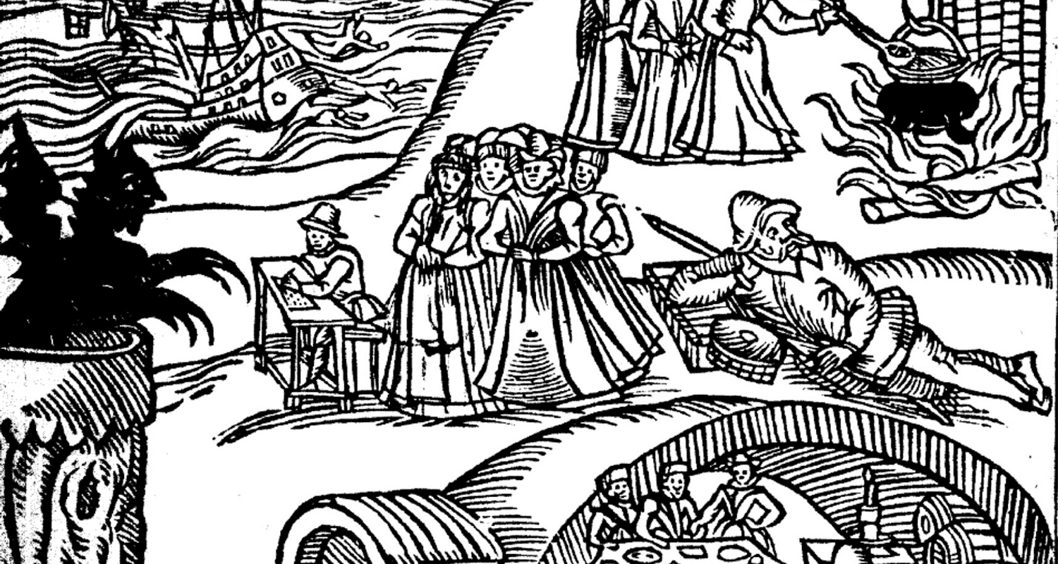 Woodcut from 'Newes from Scotland', 1592, courtesy of Glasgow University Library Special Collections.