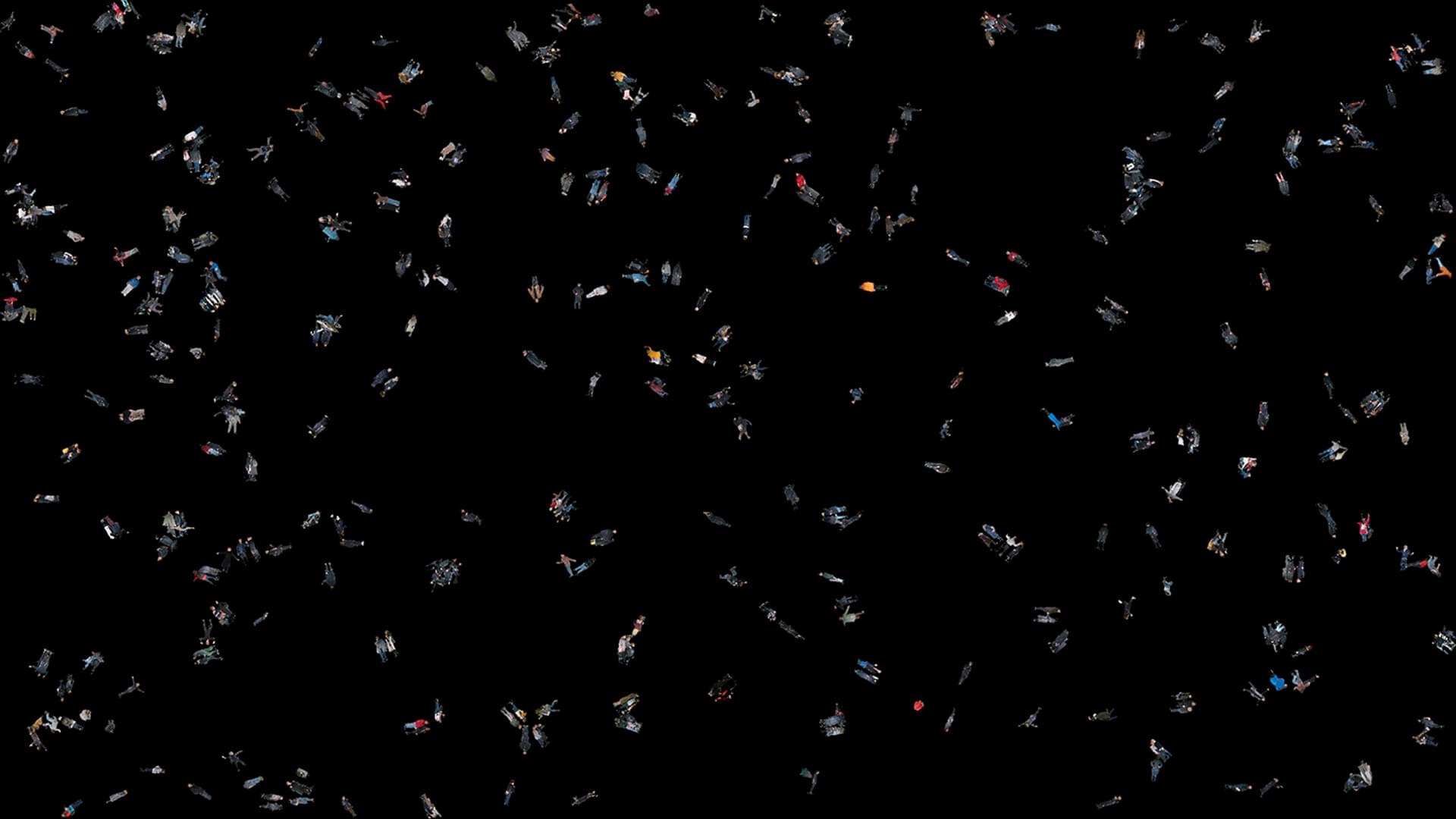 Julijonas Urbonas, A Planet of People, 2017 – 2019. Screenshot showing the overview of the recently scanned bodies, Vartai Gallery, Vilnius